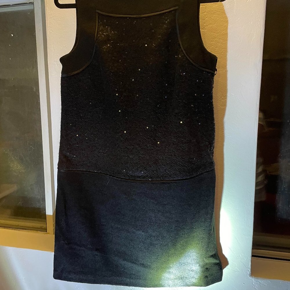 Black Wool & Sequin Dress